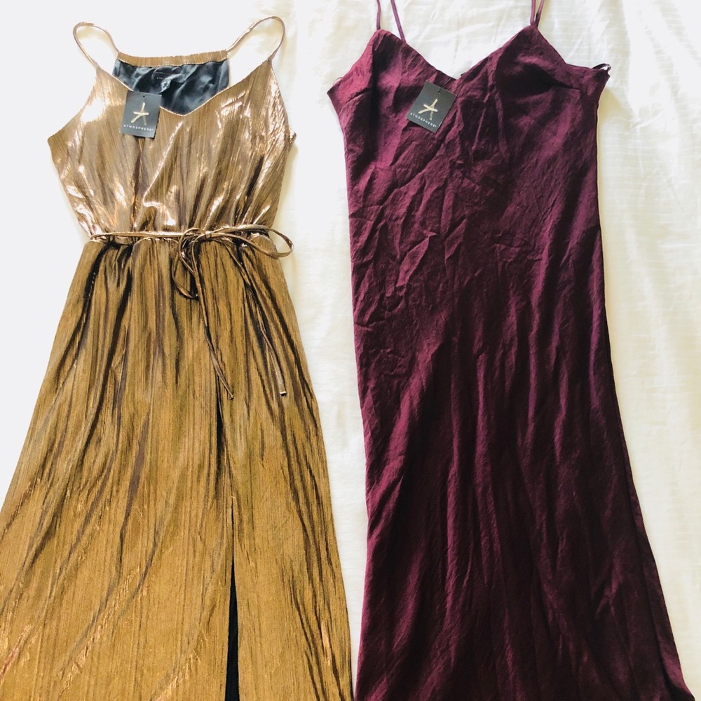 Gold & Burgundy Dress Set